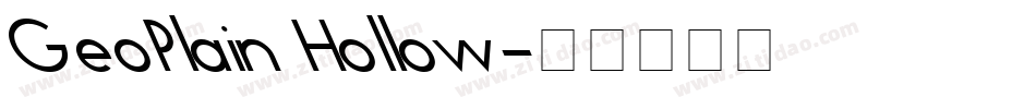 GeoPlain Hollow字体转换